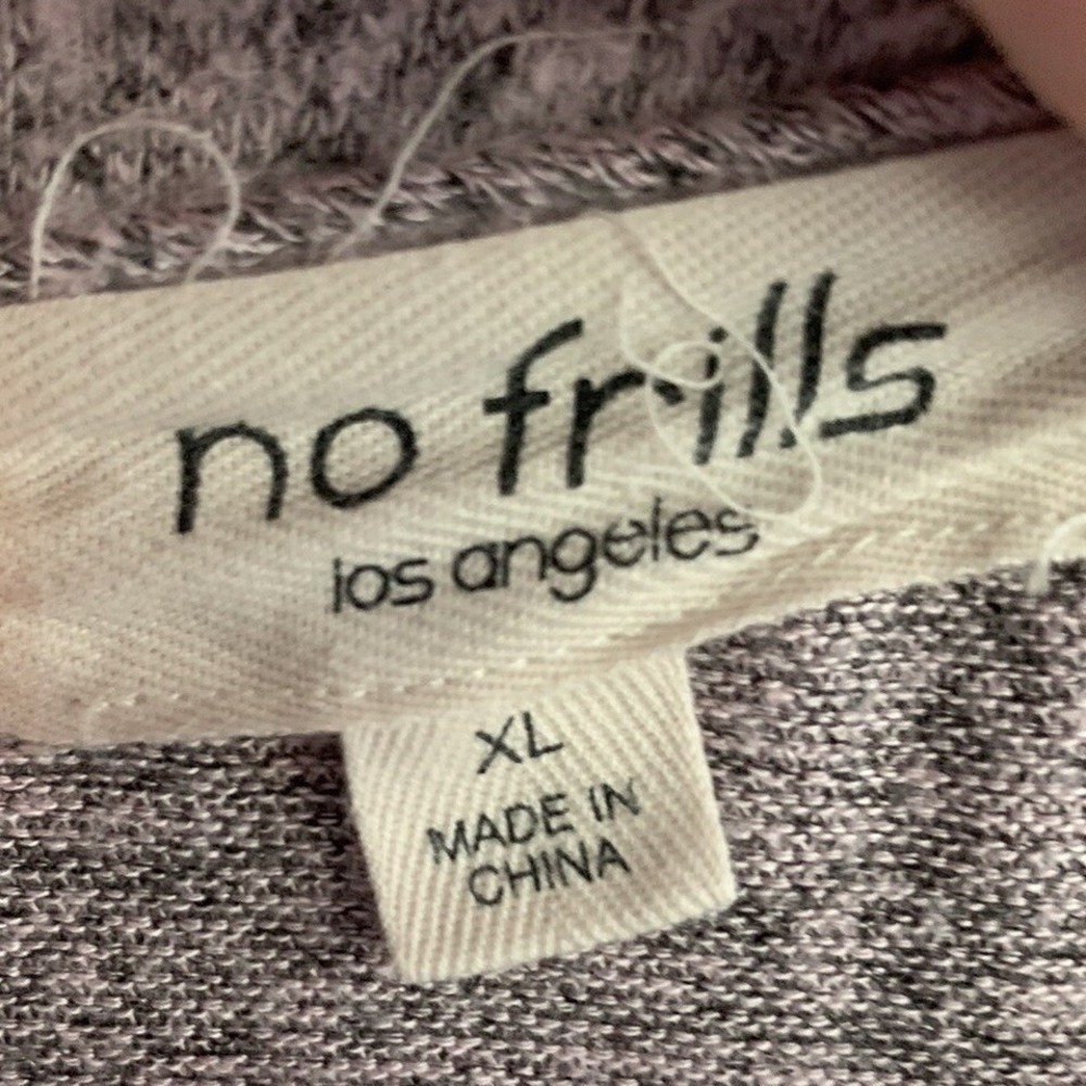 No Frills Top Womens XL Purple Marled V-Neck Long Sleeve Loungewear Cozy Basic - Picture 3 of 7